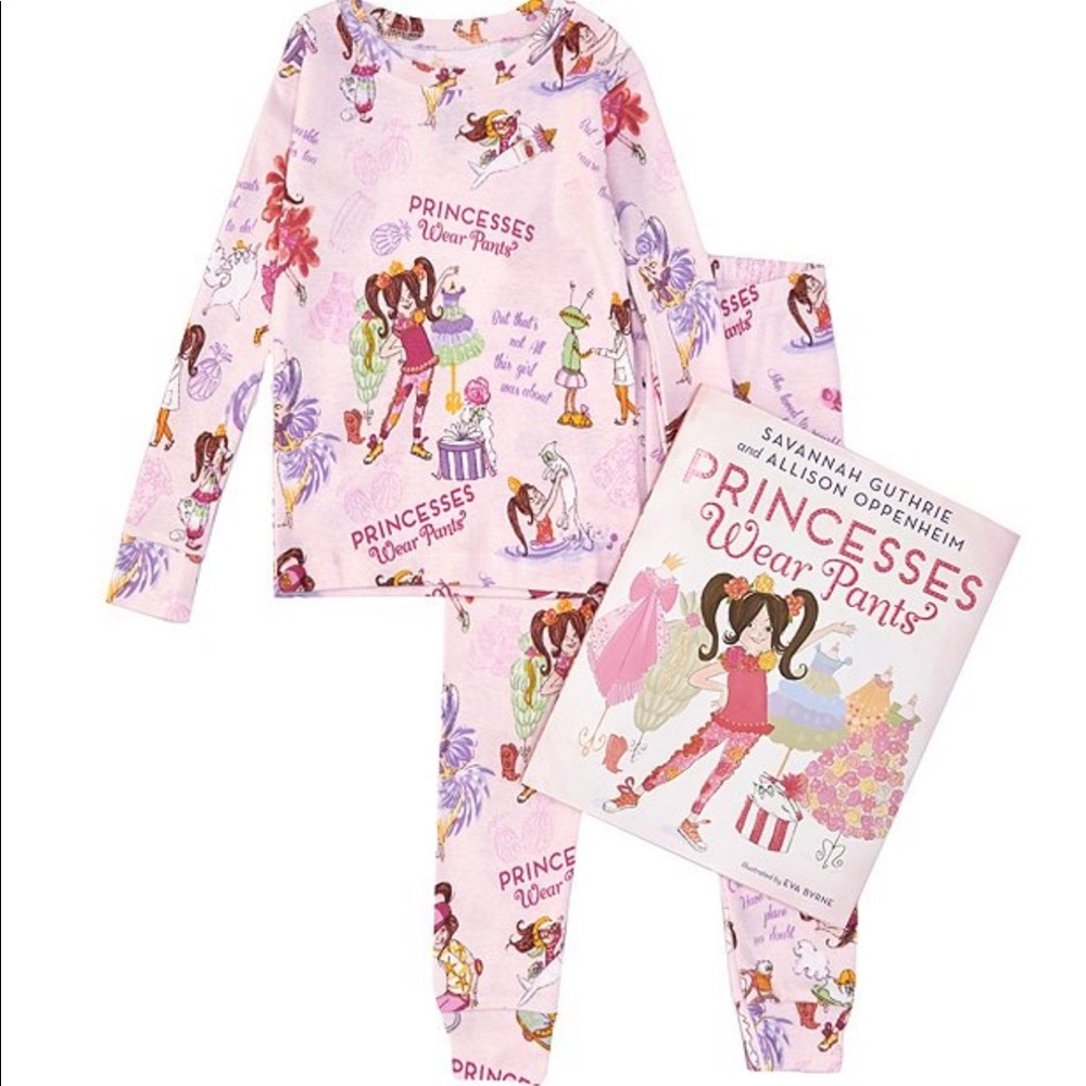 Dillard’s Kids’ 2 piece pajama set with book NWT